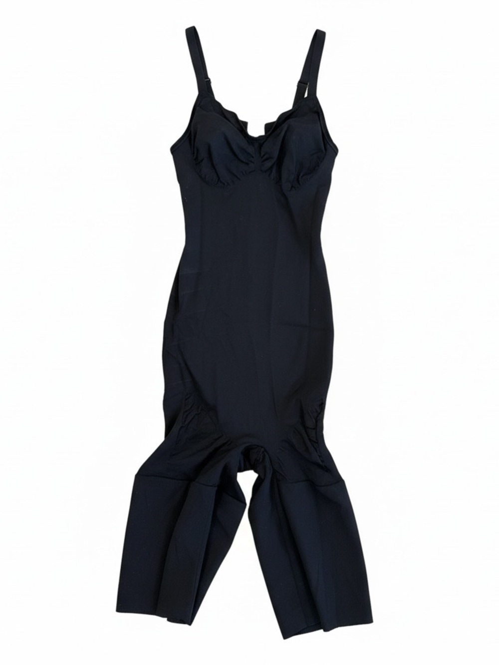 SKIMS Black Thigh-Length Sculpting Bodysuit
